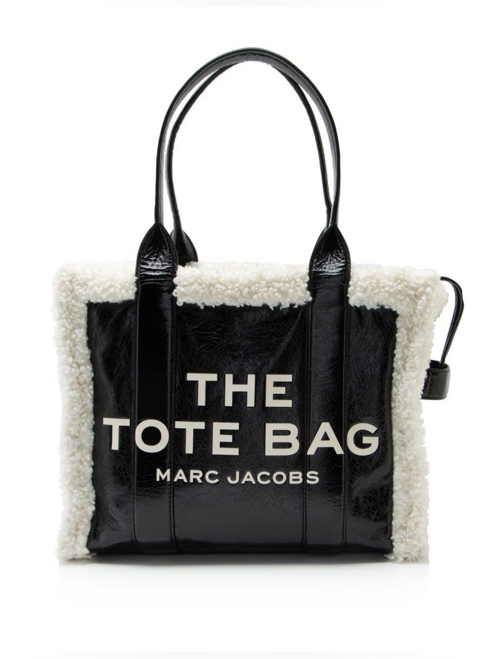 Marc Jacobs Crinkled Leather The Tote Bag Marc Jacobs Shearling - Picture 5 of 16